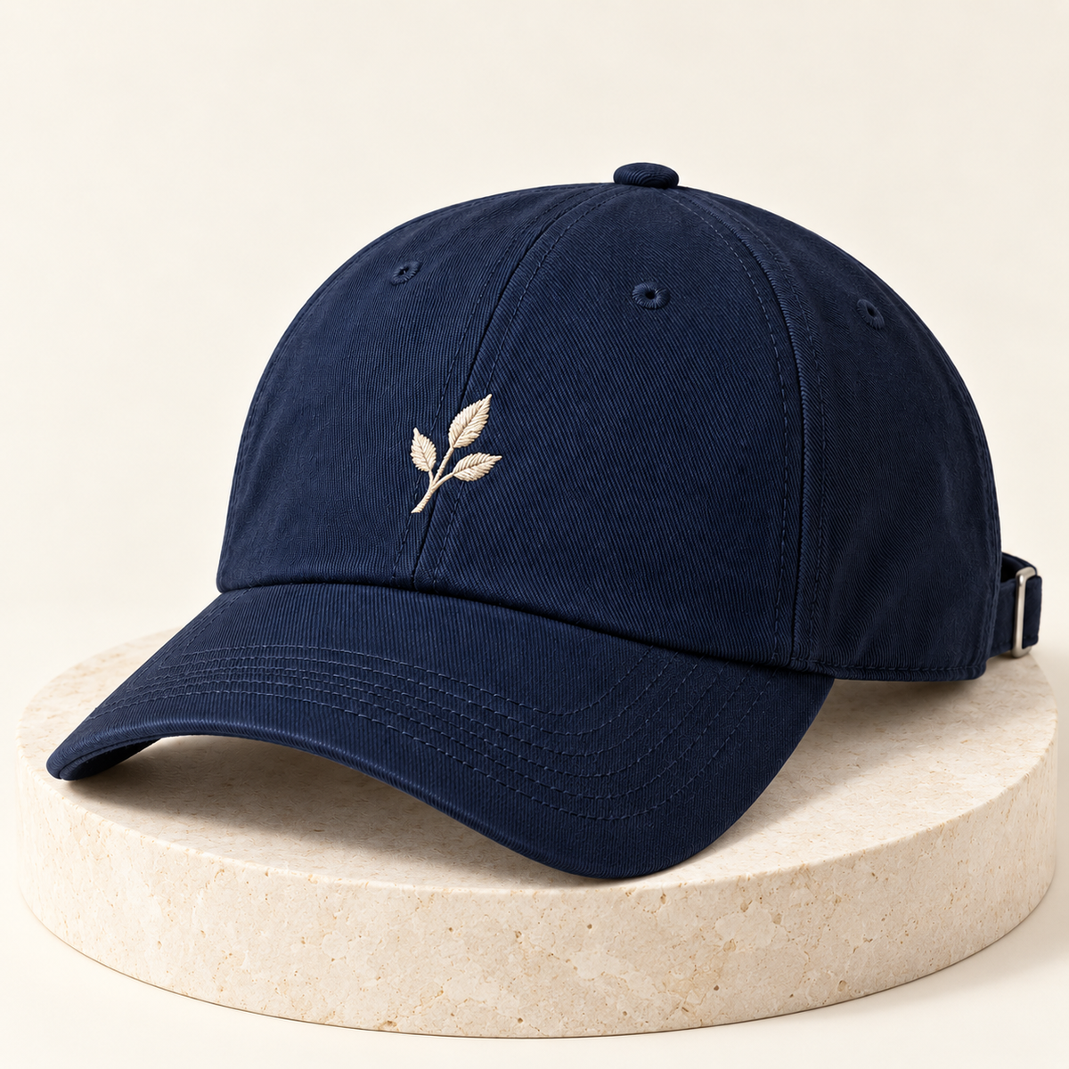 Sineiva Navy Blue Embroidered Six-Panel Baseball Cap
