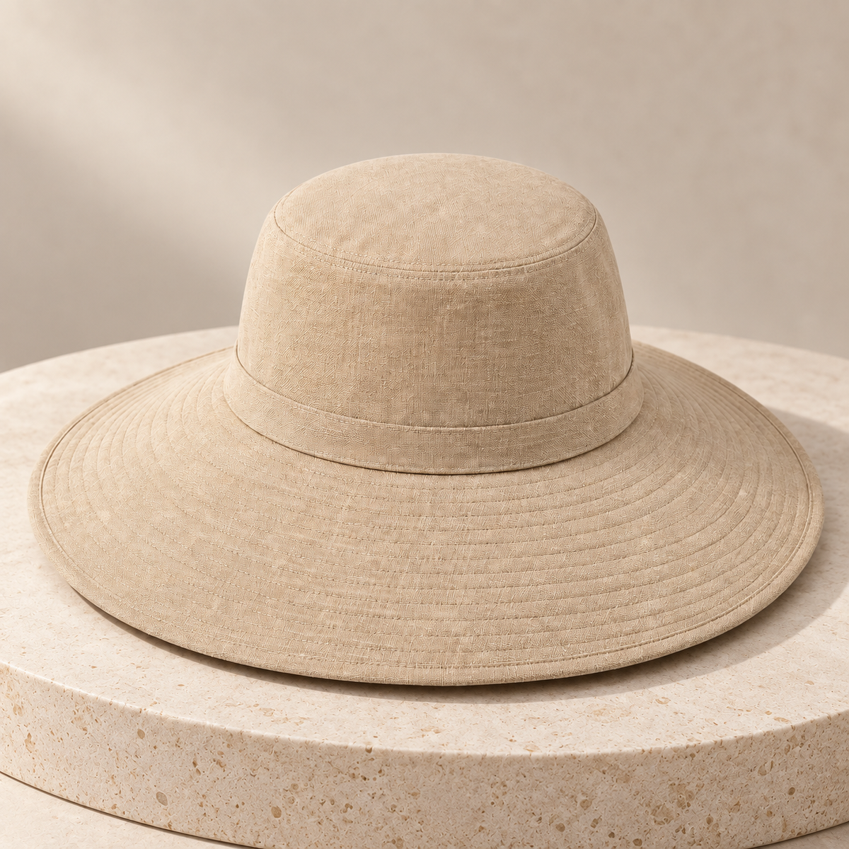 Sineiva Beige Wide Brim Sun Hat