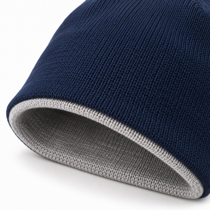 Sineiva Navy Double-Layer Knit Beanie