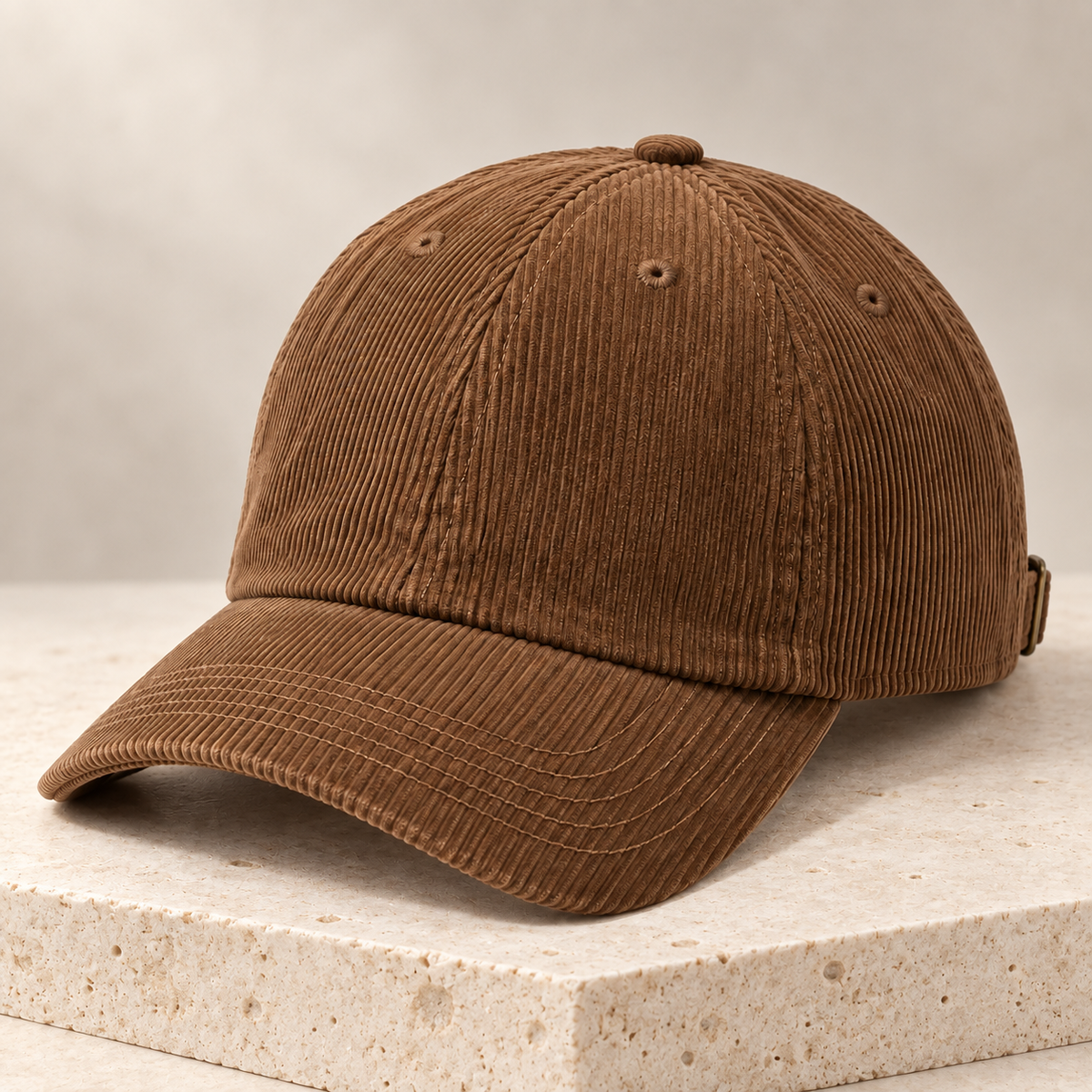 Sineiva Warm Brown Corduroy Baseball Cap