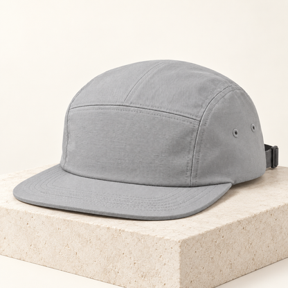 Sineiva Light Gray Five-Panel Flat Brim Cap