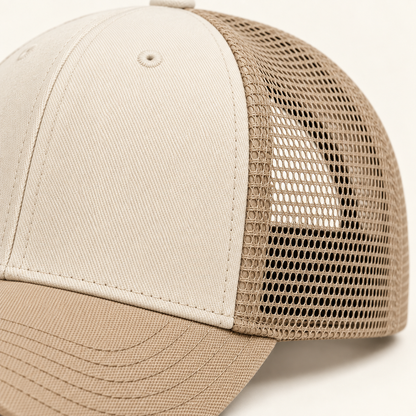 Sineiva Ivory Beige Mesh Trucker Baseball Cap