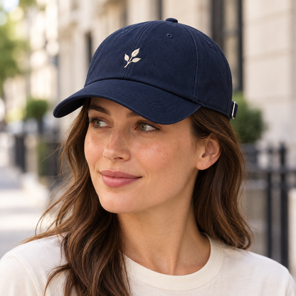Sineiva Navy Blue Embroidered Six-Panel Baseball Cap