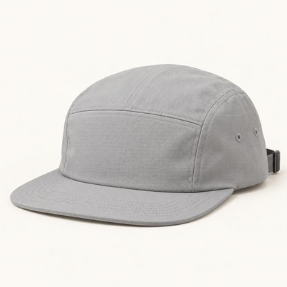 Sineiva Light Gray Five-Panel Flat Brim Cap