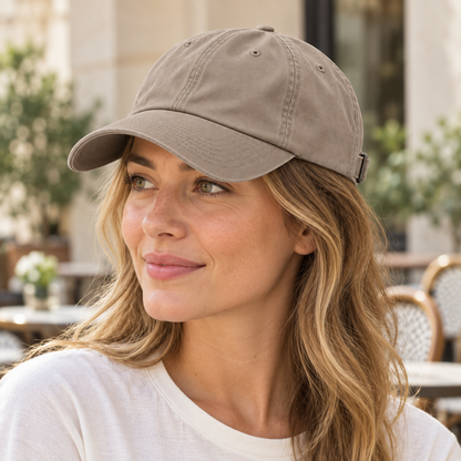 Sineiva Soft Taupe Low-Profile Baseball Cap