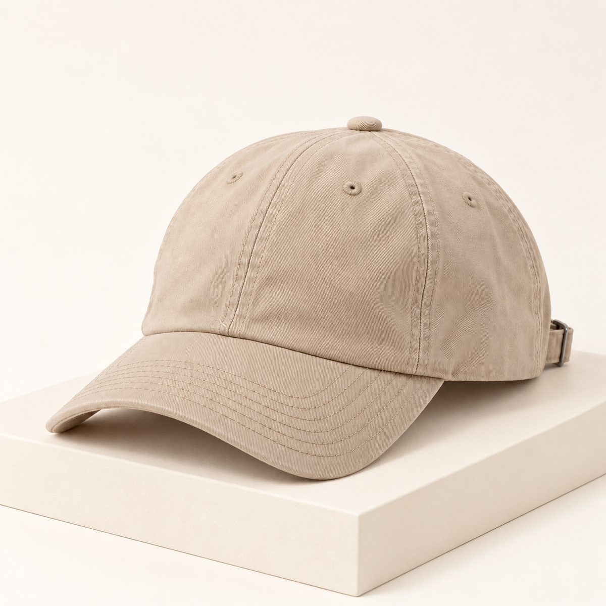 Sineiva Classic Beige Six-Panel Baseball Cap