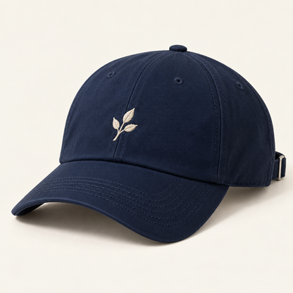 Sineiva Navy Blue Embroidered Six-Panel Baseball Cap