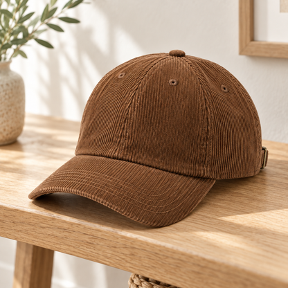 Sineiva Warm Brown Corduroy Baseball Cap