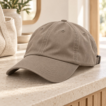 Sineiva Soft Taupe Low-Profile Baseball Cap