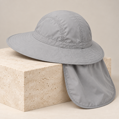 Sineiva Light Gray Outdoor Sun Hat with Neck Cover
